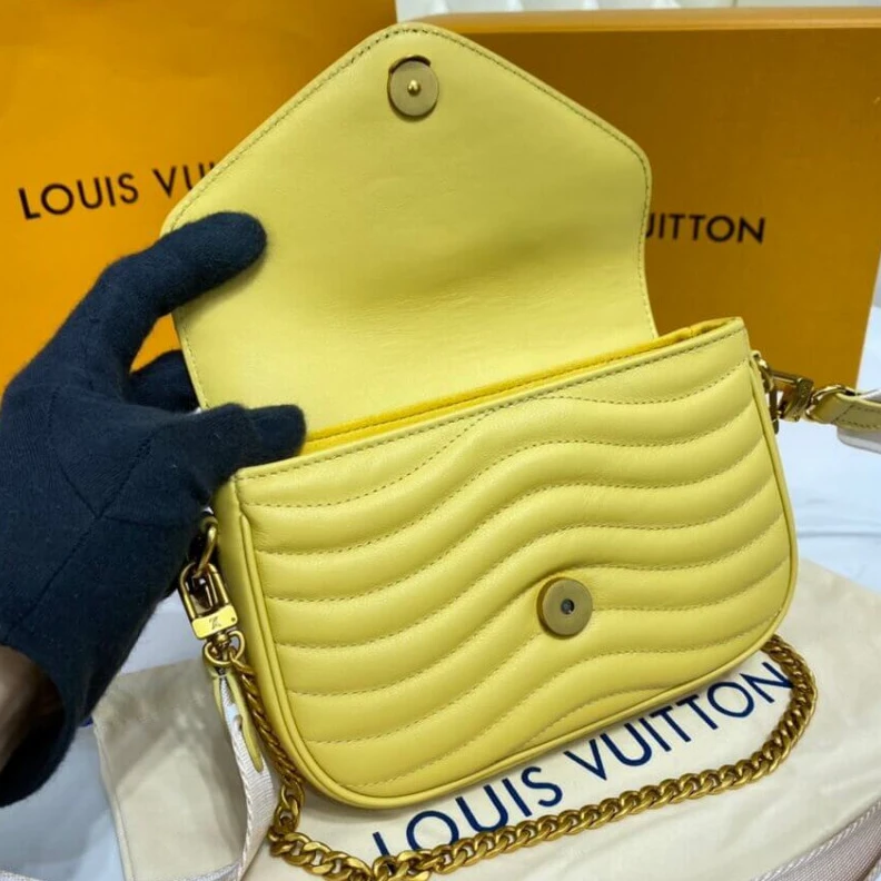 Replica bag 24 x 13 x Louis Vuitton New Wave Multi-Pochette Yellow