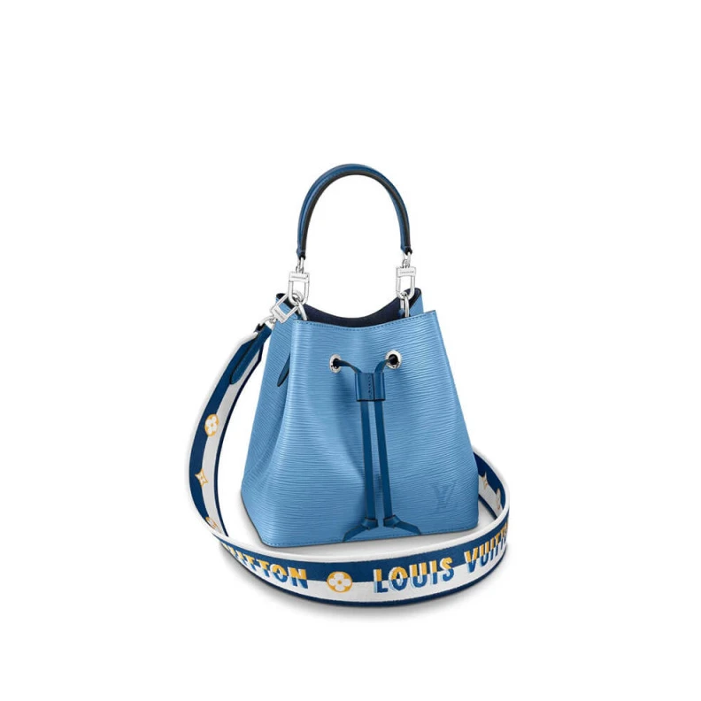 Drawstrin Louis Vuitton Néonoé BB Bleuet Blue