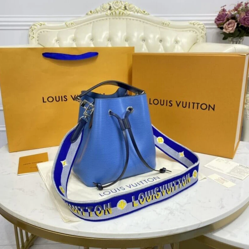 Replica bags lv Drawstrin Louis Vuitton Néonoé BB Bleuet Blue