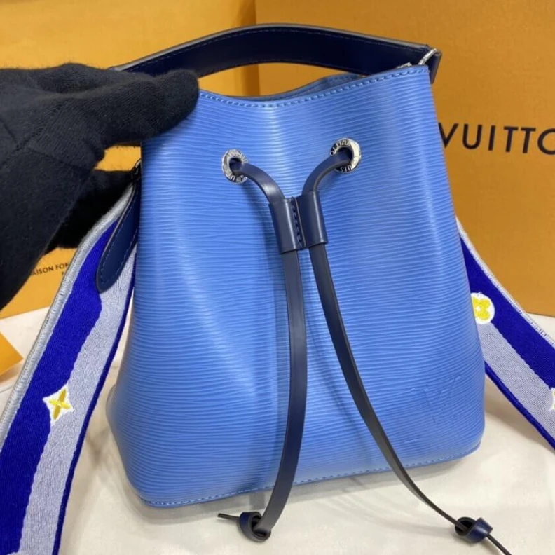 Replica bags lv Drawstrin Louis Vuitton Néonoé BB Bleuet Blue
