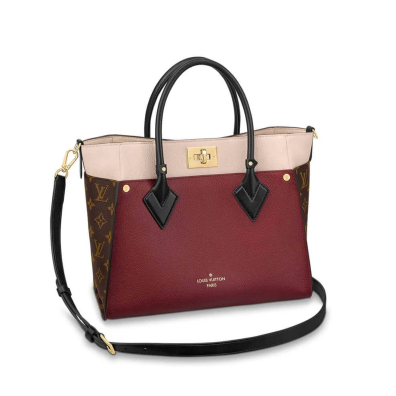 Microfibe Louis Vuitton On My Side MM Wine