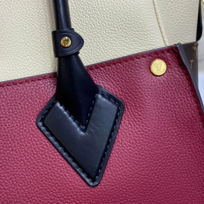 Replica bag Microfibe Louis Vuitton On My Side MM Wine