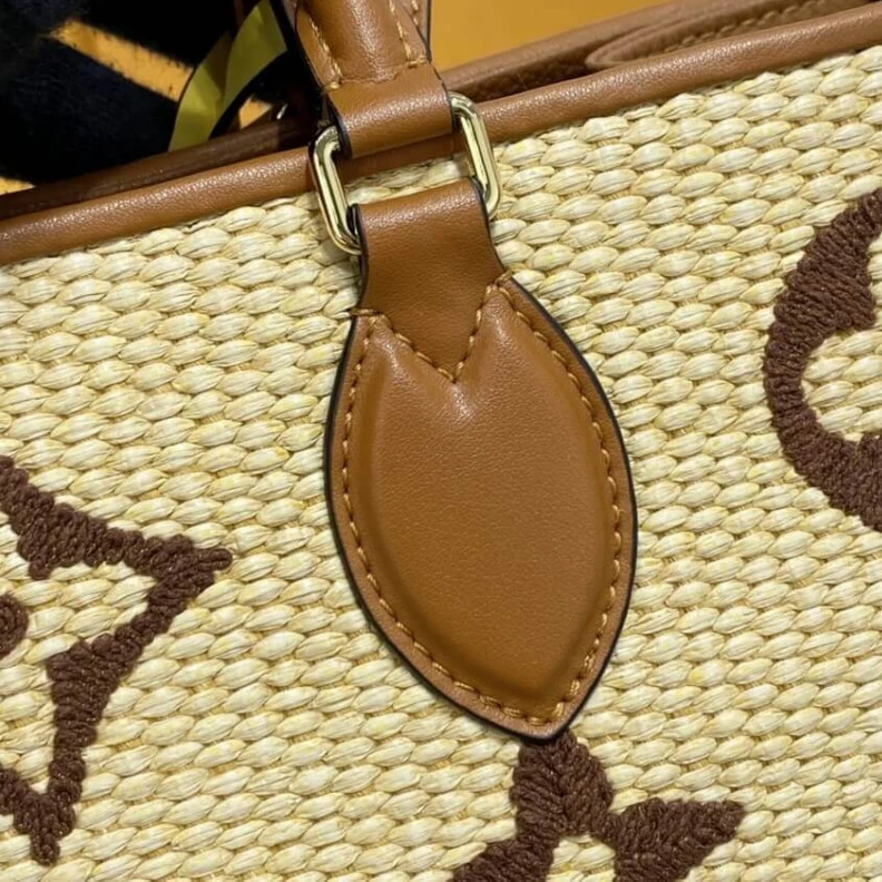 Replica bags 2 inside Louis Vuitton OnTheGo MM Tan