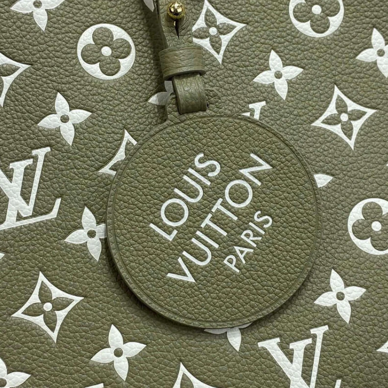 Lv belts replica Grained c Louis Vuitton Onthego MM Khaki Beige