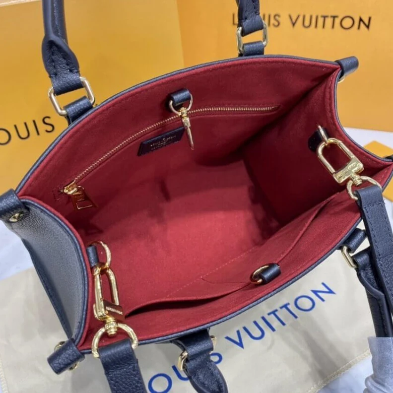 Mythick Inside fl Louis Vuitton Onthego PM Black Beige