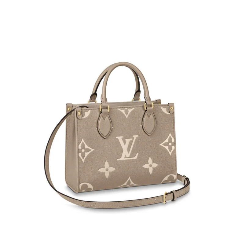 Inside do Louis Vuitton Onthego PM Tourterelle Beige Cream