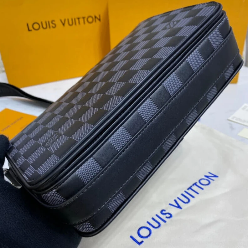 Replica bags lv Textile l Louis Vuitton Onyx Damier Infini Leather Studio Messenger