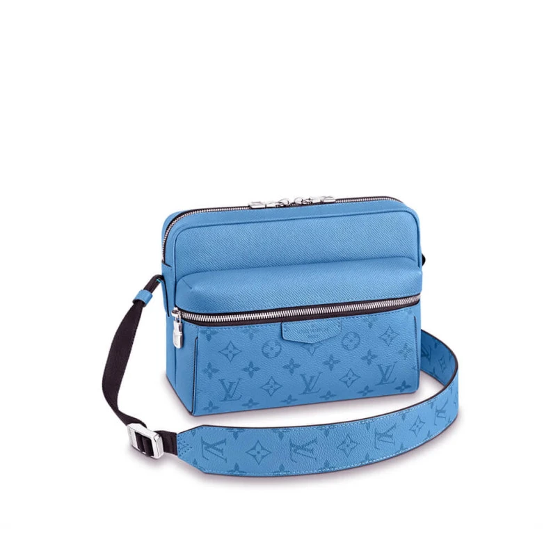 Coated ca Louis Vuitton Outdoor Messenger Blue