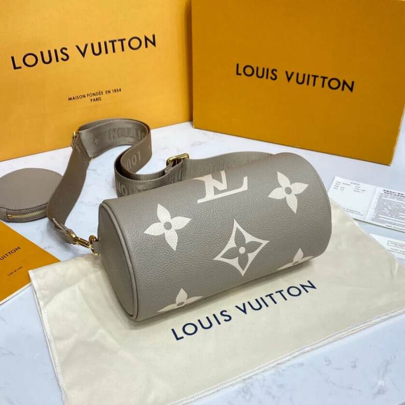 Top lv Inside fl Louis Vuitton Papillon BB Tourterelle Creme