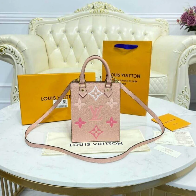 Handle: D Louis Vuitton Petit Sac Plat Pink