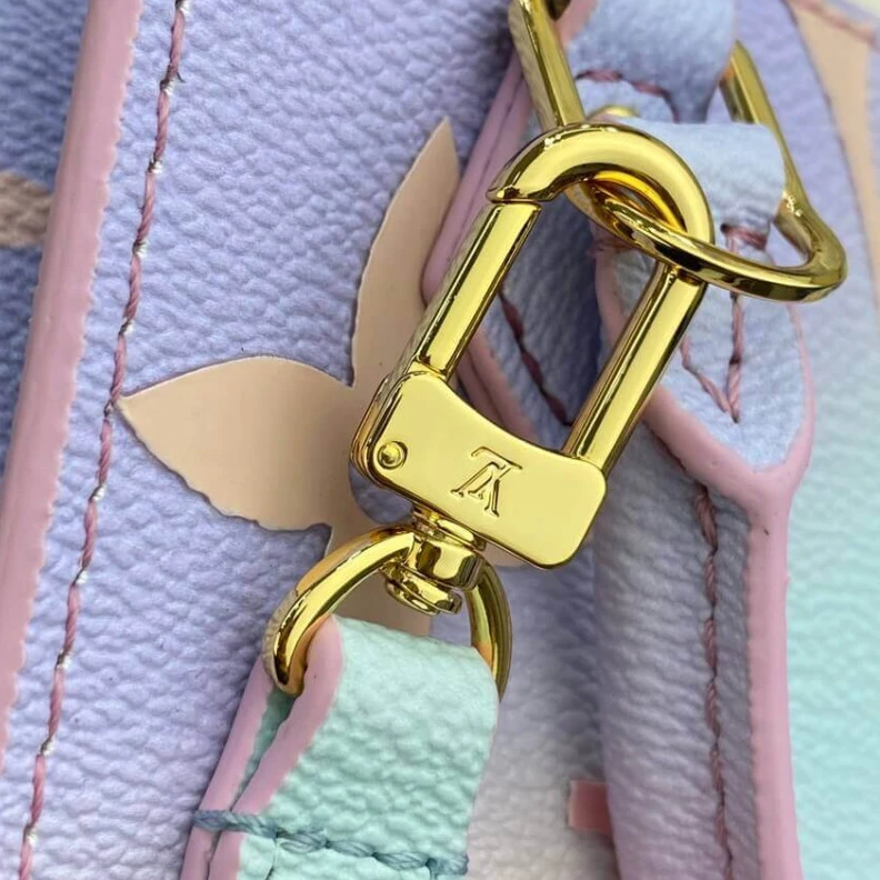 Lv belts replica Strap dro Louis Vuitton Petit Sac Plat Sunrise Pastel