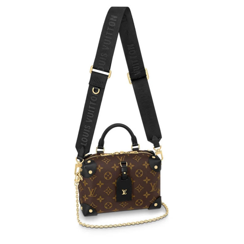 Textile l Louis Vuitton Petite Malle Souple Black