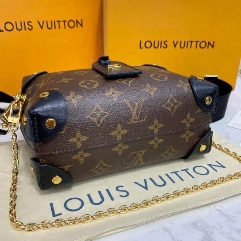 Top lv Textile l Louis Vuitton Petite Malle Souple Black