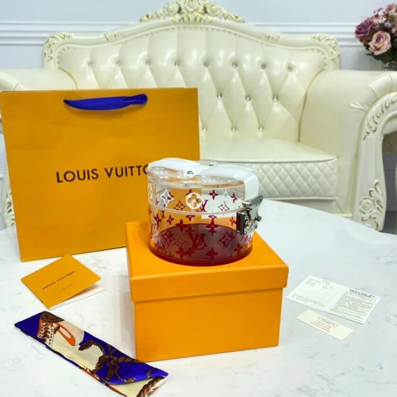 Replica bags Monogram Louis Vuitton Plexiglass Scott Box Red