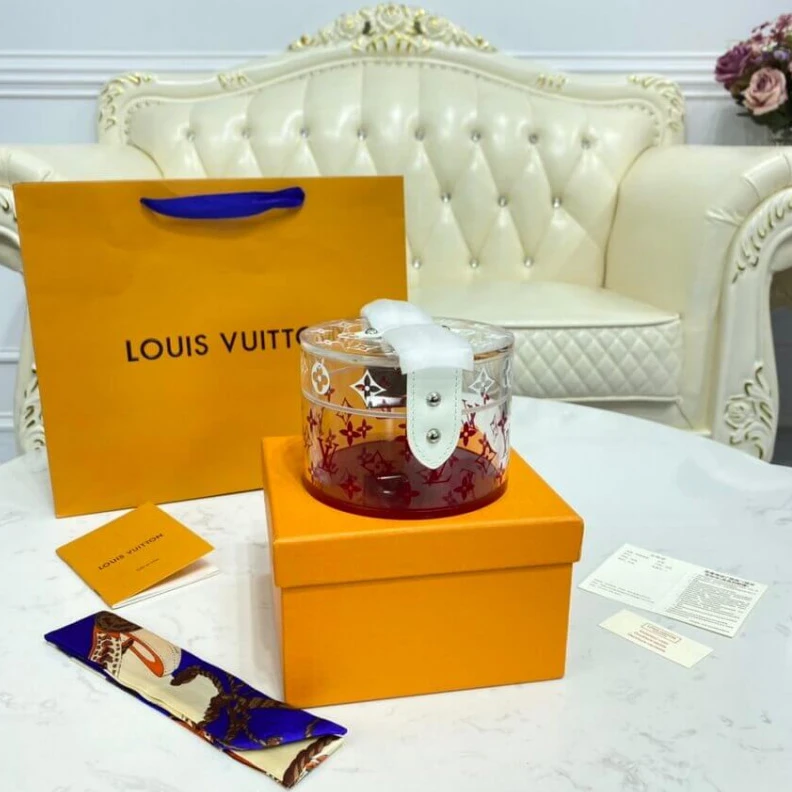 Replica bags Monogram Louis Vuitton Plexiglass Scott Box Red