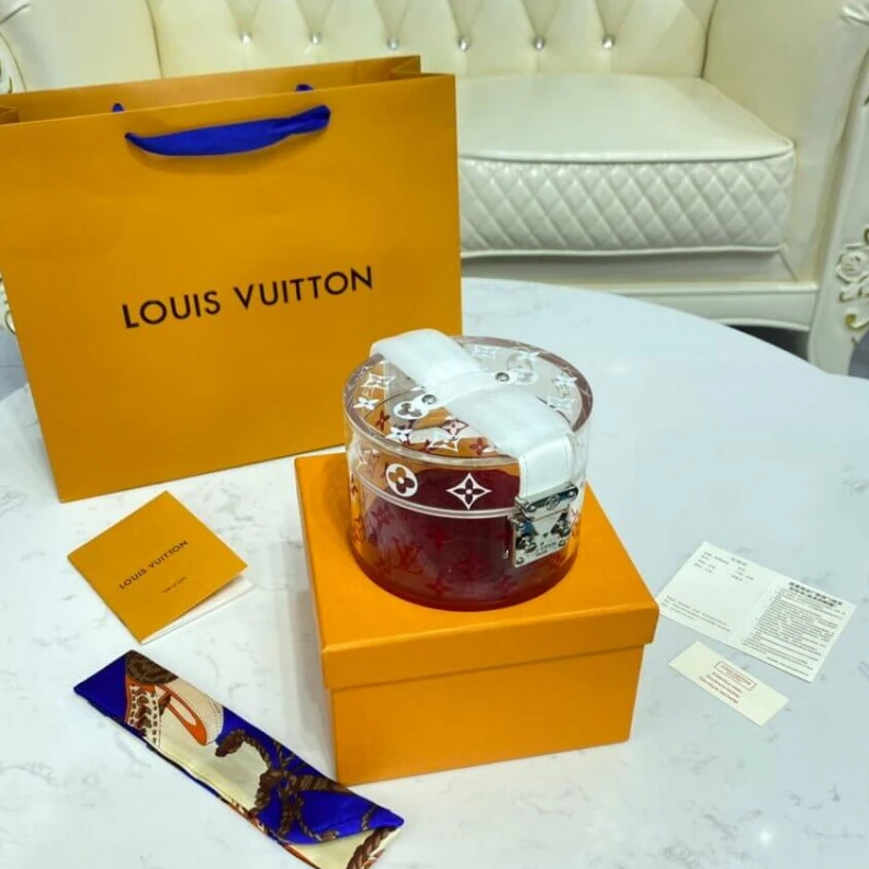 Replica bags Monogram Louis Vuitton Plexiglass Scott Box Red