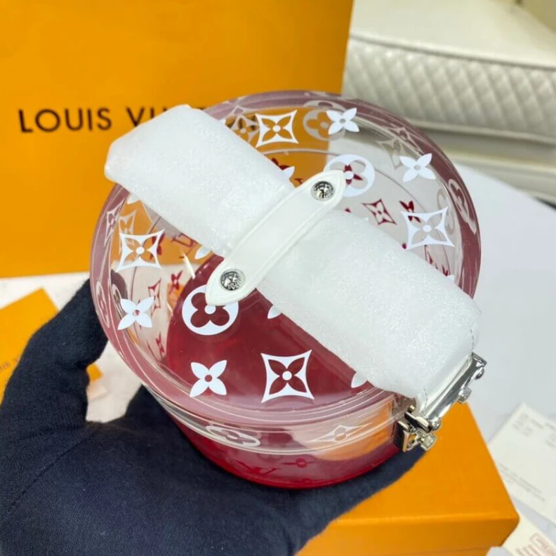Replica bags Monogram Louis Vuitton Plexiglass Scott Box Red