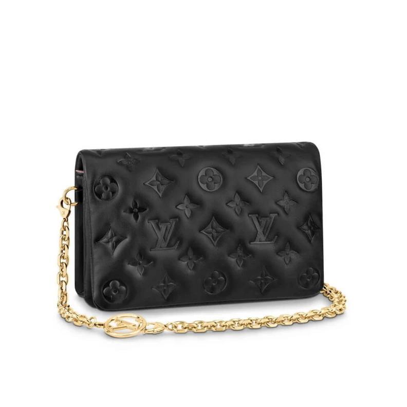 Chain Dro Louis Vuitton Pochette Coussin Black