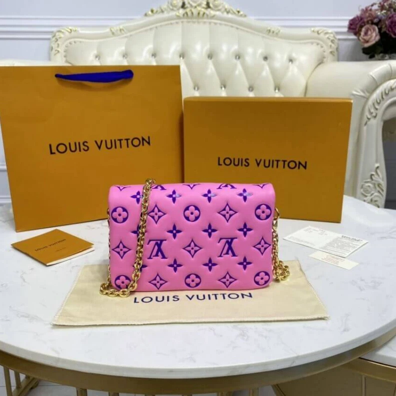 Top lv  Pink Louis Vuitton Pochette Coussin Pink   Purple