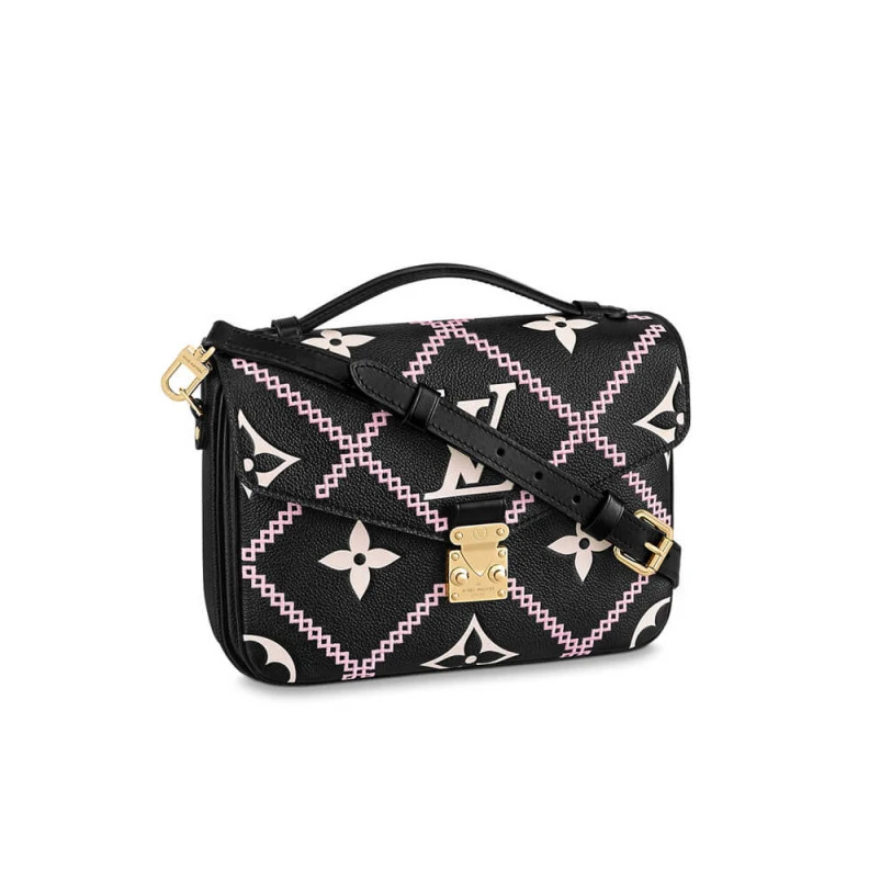 Signature Louis Vuitton Pochette Metis Black