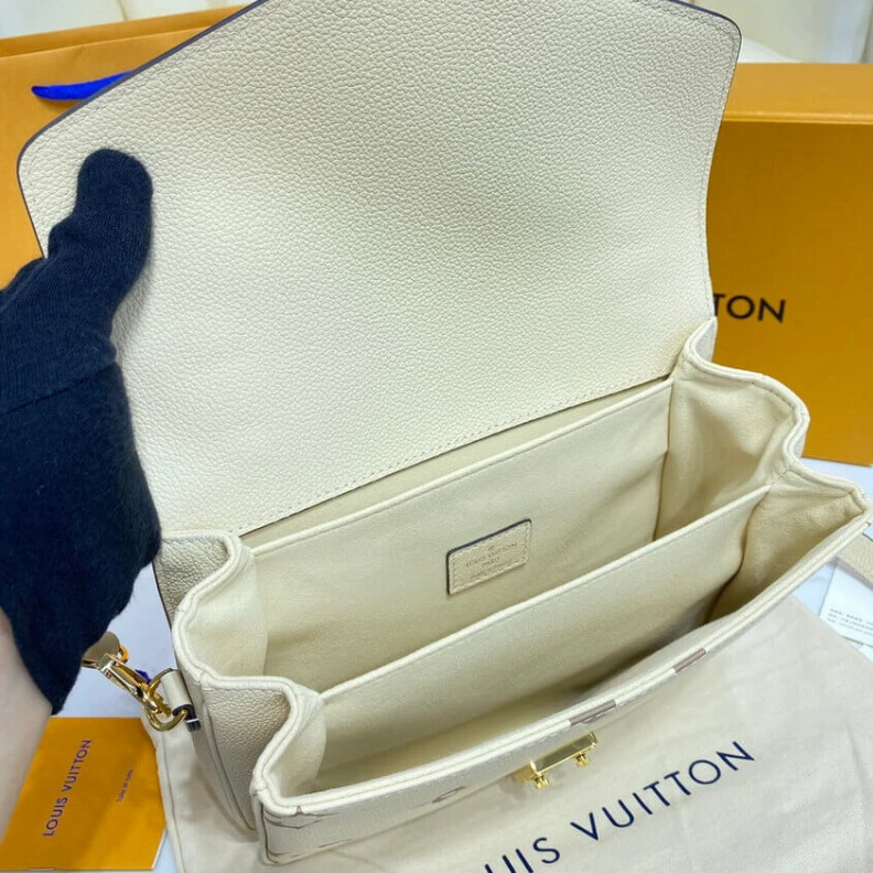 Strap: Re Louis Vuitton Pochette Metis Cream Bois de Rose Pink