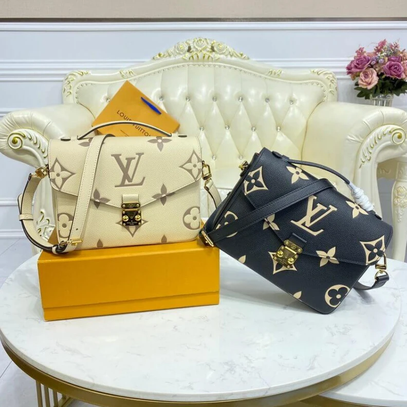 Strap: Re Louis Vuitton Pochette Metis Cream Bois de Rose Pink