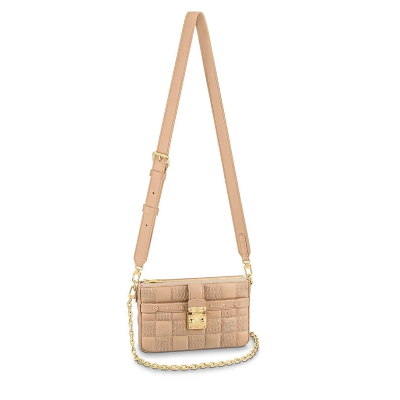 Goldcolor Louis Vuitton Pochette Troca Beige