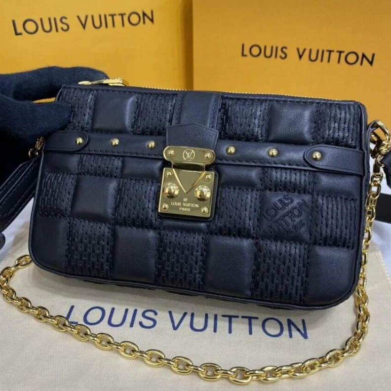 Replica bags lv Strap Dro Louis Vuitton Pochette Troca Black