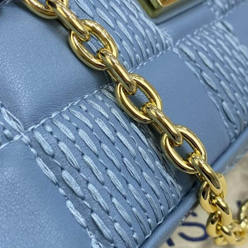 Replica bags lv Microfibe Louis Vuitton Pochette Troca Blue
