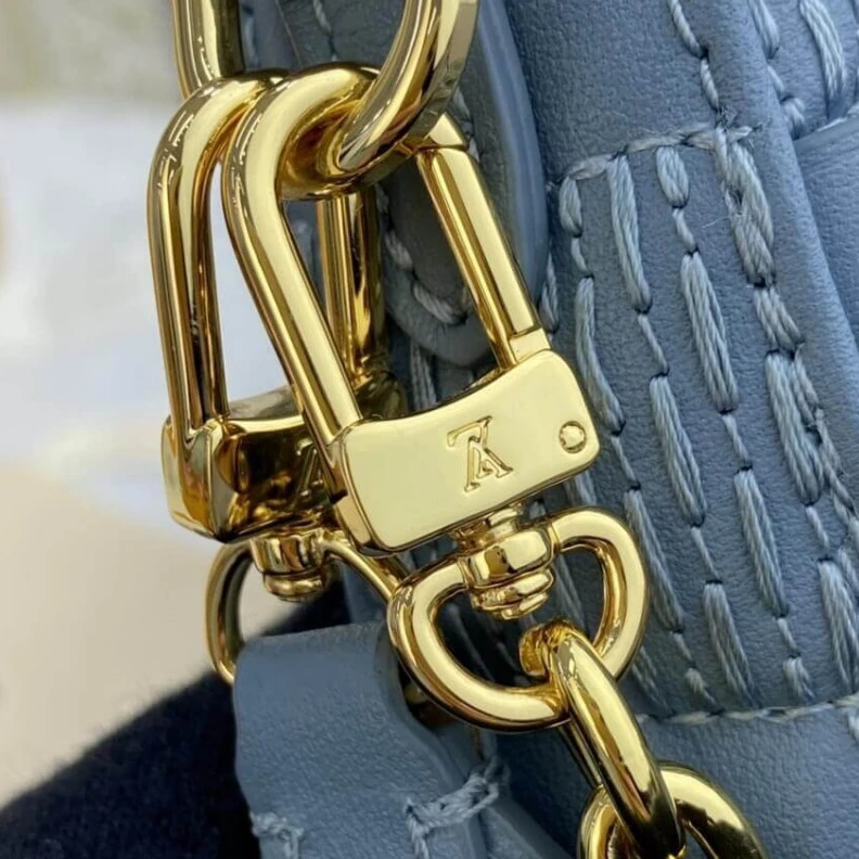 Replica bags lv Microfibe Louis Vuitton Pochette Troca Blue