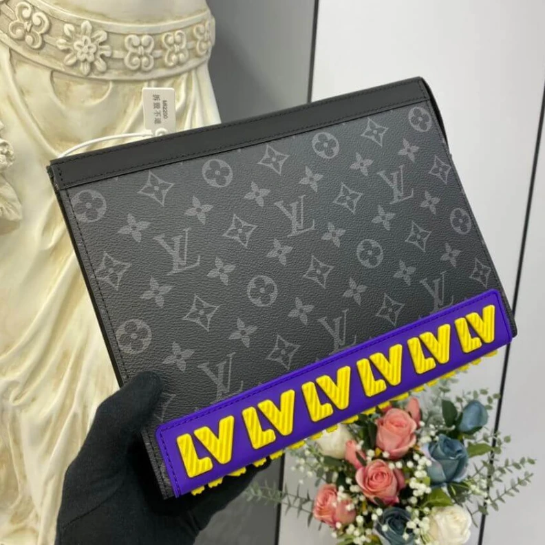 Louis vuitton locations 26 x 20 x Louis Vuitton Pochette Voyage MM Monogram Eclipse LV Rubber