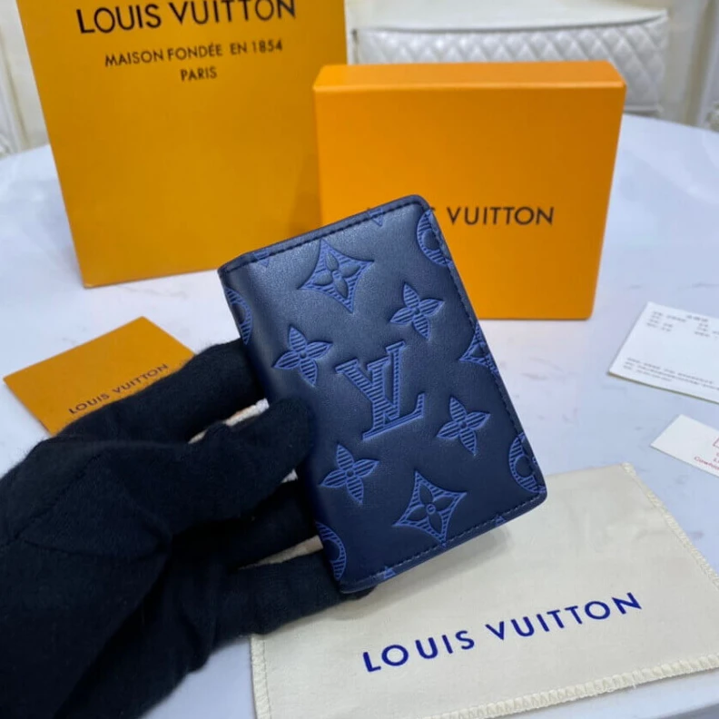 Mythick.ru 3 card sl Louis Vuitton Pocket Organizer Navy Blue