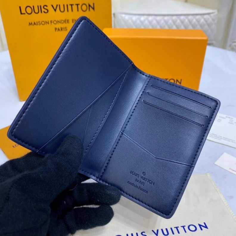 Mythick.ru 3 card sl Louis Vuitton Pocket Organizer Navy Blue
