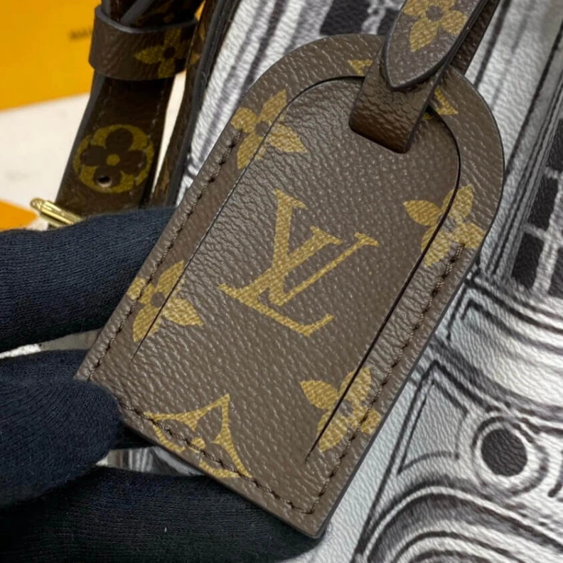 Replica bags Drawstrin Louis Vuitton Printed Matte Calf Leather Noé MM