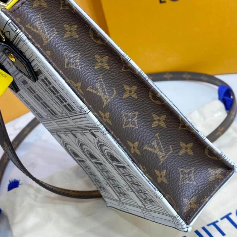 Lv belts replica Strap: Re Louis Vuitton Printed Matte Calf Leather Petit Sac Plat