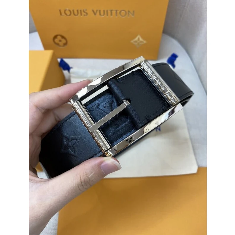 Replica bags lv Metal par Louis Vuitton Reverso 40mm Reversible Belt Black