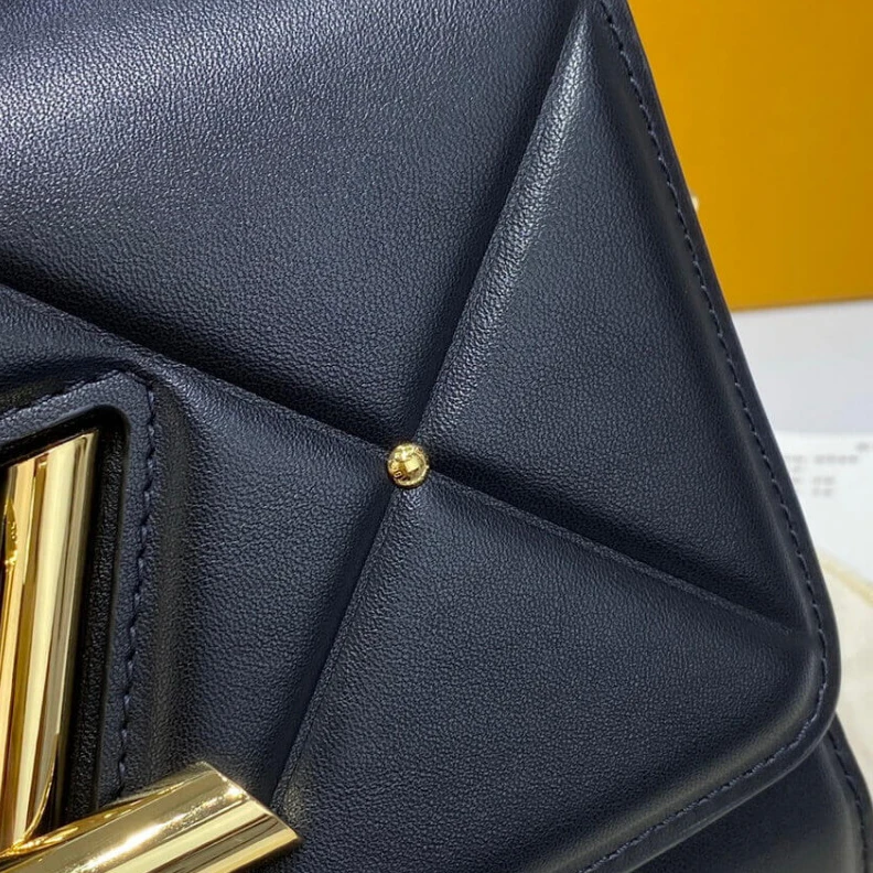 Lv belts replica Inside fl Louis Vuitton Sheepskin Leather Twist MM Black