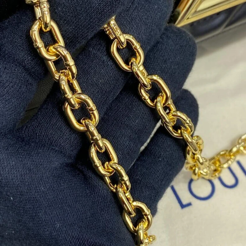 Lv belts replica Inside fl Louis Vuitton Sheepskin Leather Twist MM Black