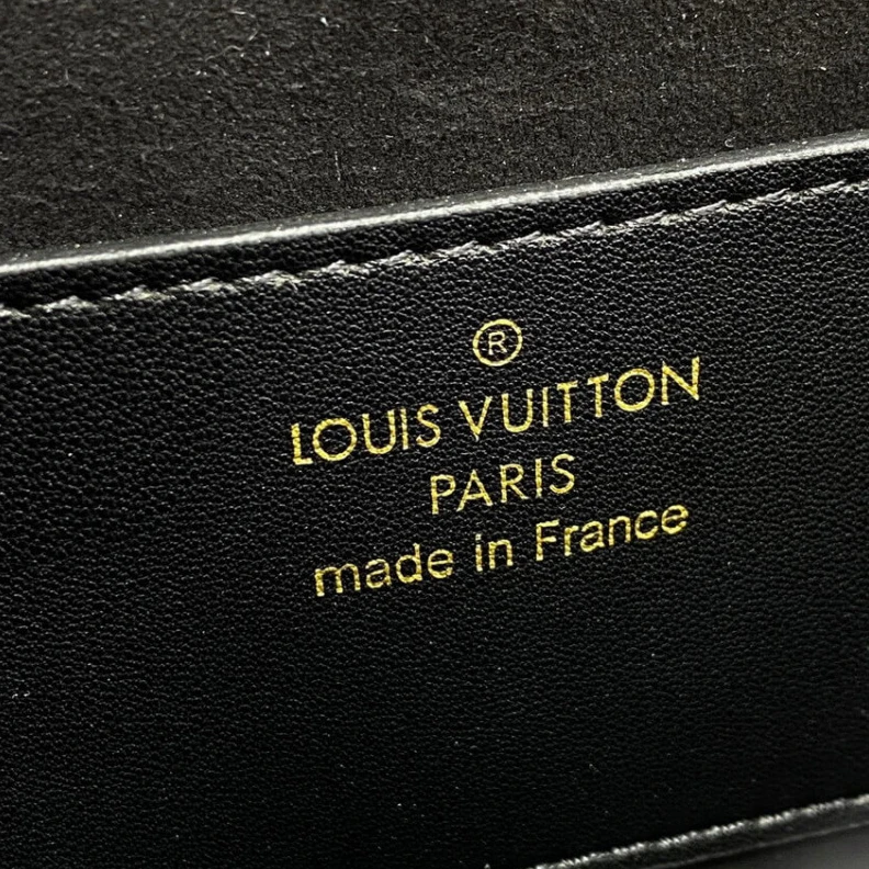 Lv belts replica Inside fl Louis Vuitton Sheepskin Leather Twist MM Black