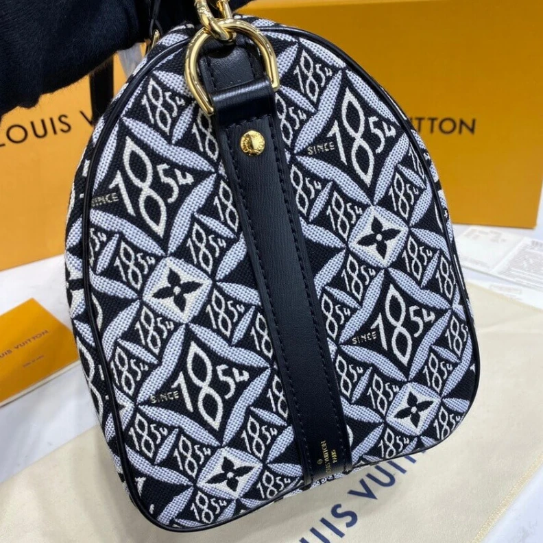 Mythick Strap dro Louis Vuitton Since 1854 Speedy Bandouliere 25 Black