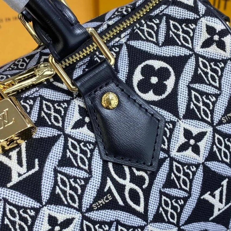Mythick Strap dro Louis Vuitton Since 1854 Speedy Bandouliere 25 Black