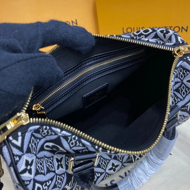 Mythick Strap dro Louis Vuitton Since 1854 Speedy Bandouliere 25 Black