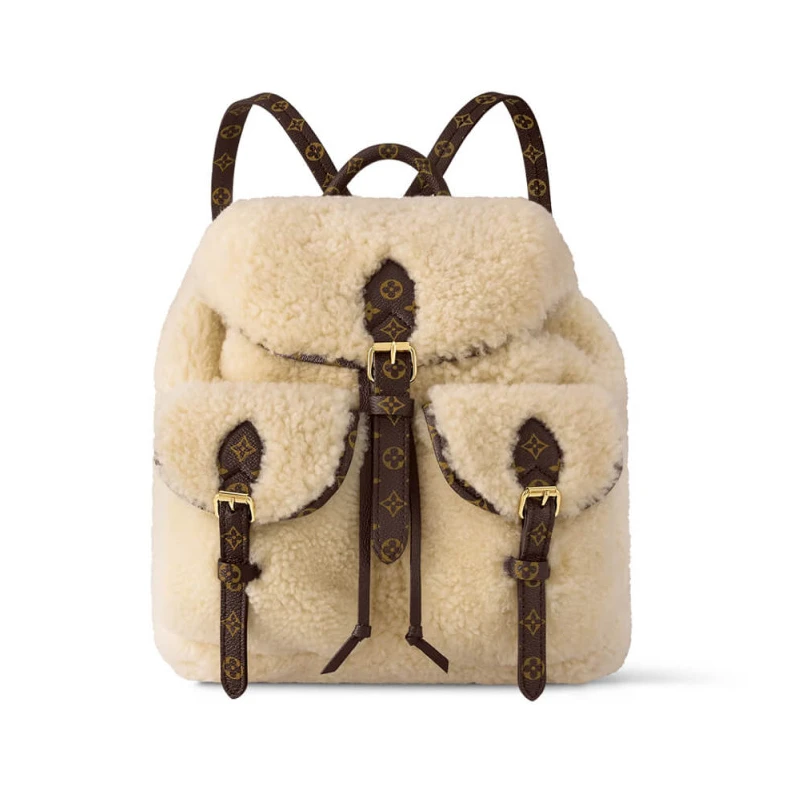 Monogramc Louis Vuitton Ski Shearling Backpack