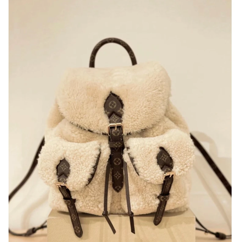 Mythick Monogramc Louis Vuitton Ski Shearling Backpack