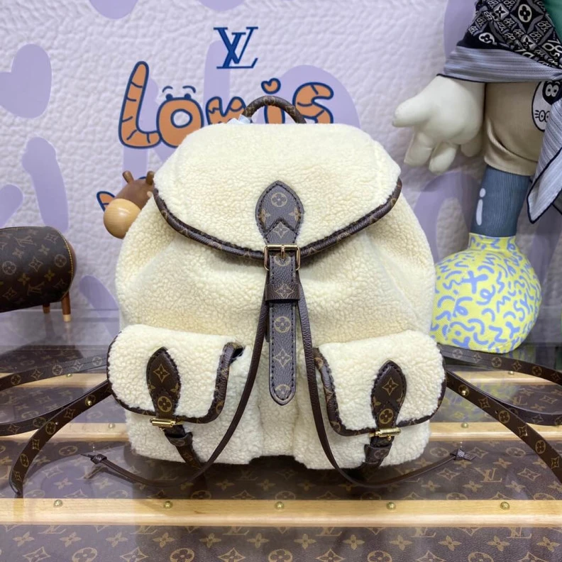 Mythick Monogramc Louis Vuitton Ski Shearling Backpack