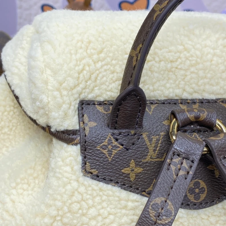 Mythick Monogramc Louis Vuitton Ski Shearling Backpack