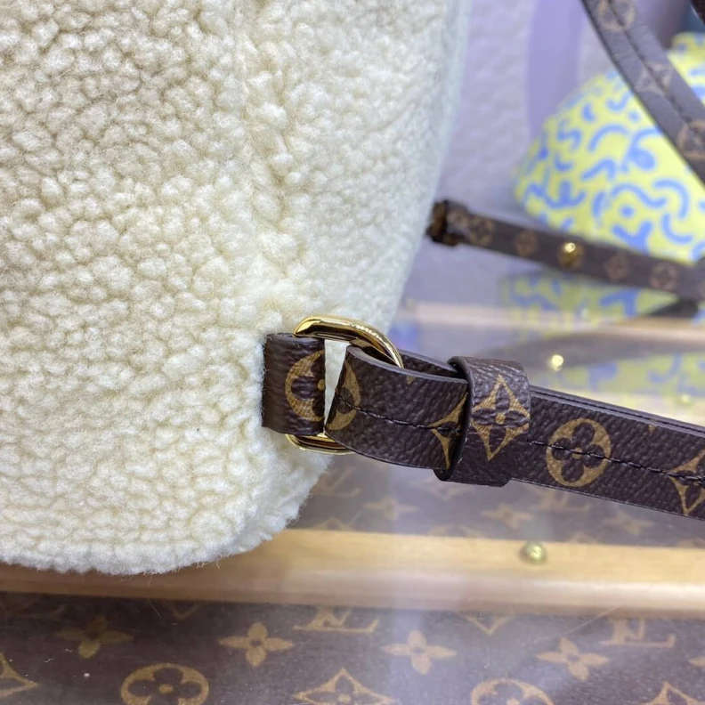 Mythick Monogramc Louis Vuitton Ski Shearling Backpack