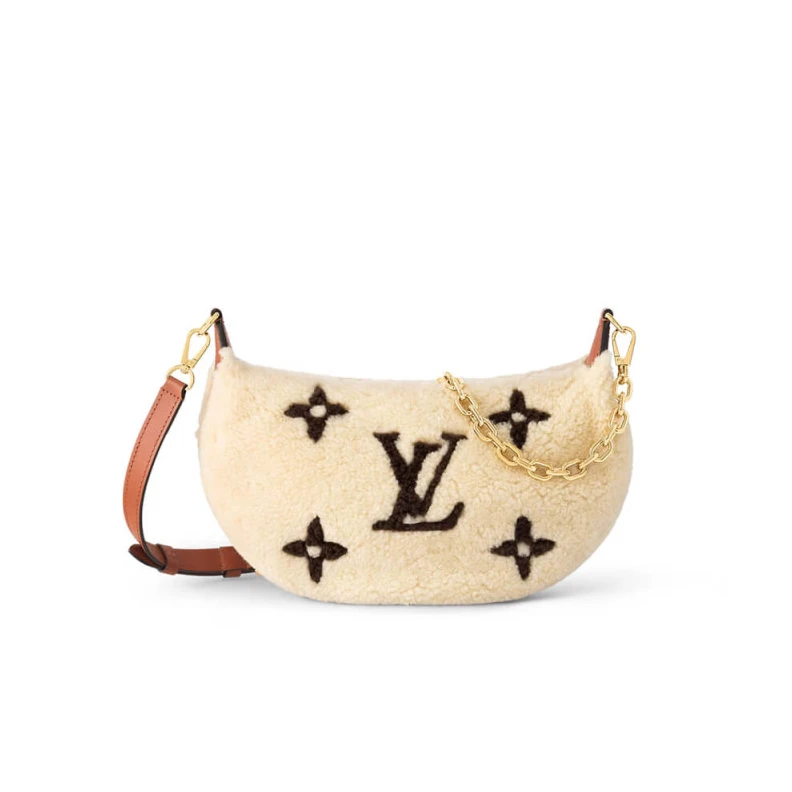 27.5 x 16 Louis Vuitton Ski Shearling Over The Moon Bag