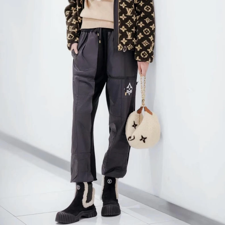 Replica bags 27.5 x 16 Louis Vuitton Ski Shearling Over The Moon Bag