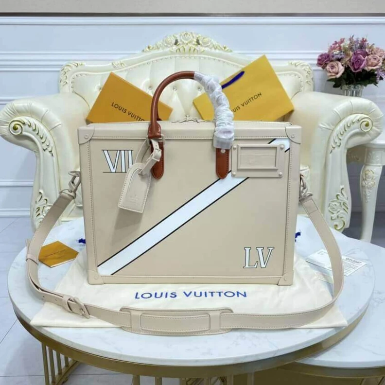 Strap Dro Louis Vuitton Soft Trunk Briefcase Cream